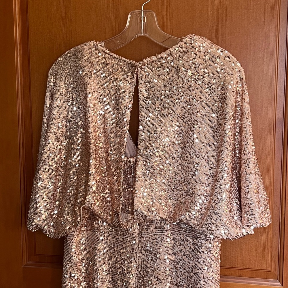 Nightway Rose Gold Sequin Gown - Picture 5 of 6